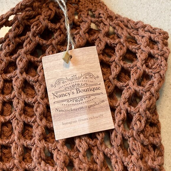 Crochet Beach Tote Market Bag - Picture 3 of 10